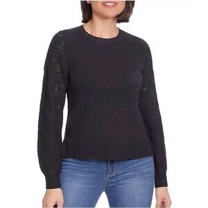 Christian Siriano Women’s Pointelle Pullover Crewneck Lace Sweater SZ Small NWT